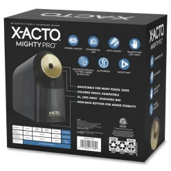 Clearance 4 in. x 8 in. x 7.5 in. AC-Powered Mighty Pro Electric Pencil Sharpener - Black/Gold/Smoke Pens, Pencils & Markers