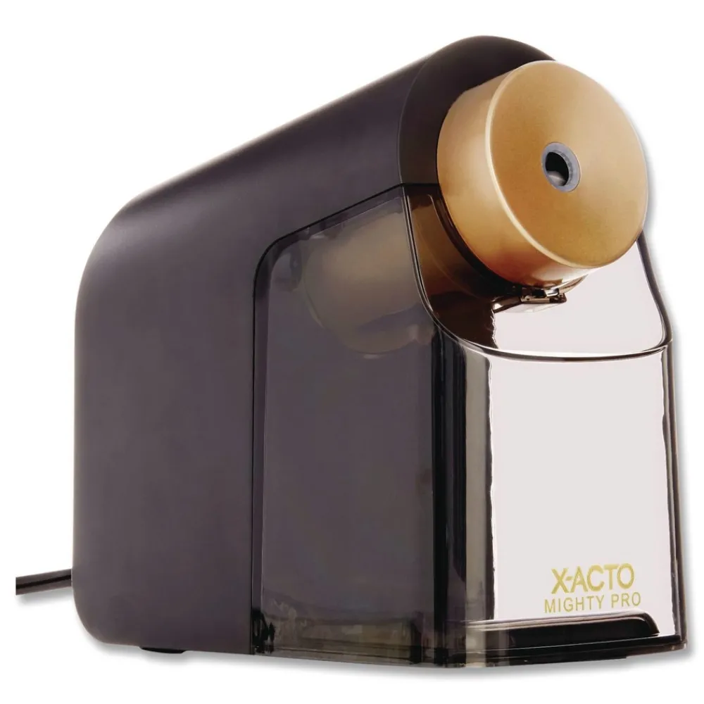 Clearance 4 in. x 8 in. x 7.5 in. AC-Powered Mighty Pro Electric Pencil Sharpener - Black/Gold/Smoke Pens, Pencils & Markers