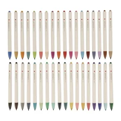 Outlet ClickArt Fine 0.6 millimeter Retractable Porous Point Pen - Assorted Ink/White Barrel (36/Pack) Pens, Pencils & Markers