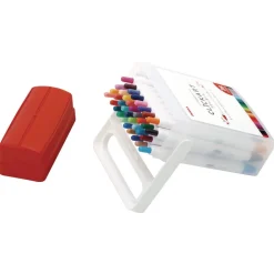 Outlet ClickArt Fine 0.6 millimeter Retractable Porous Point Pen - Assorted Ink/White Barrel (36/Pack) Pens, Pencils & Markers