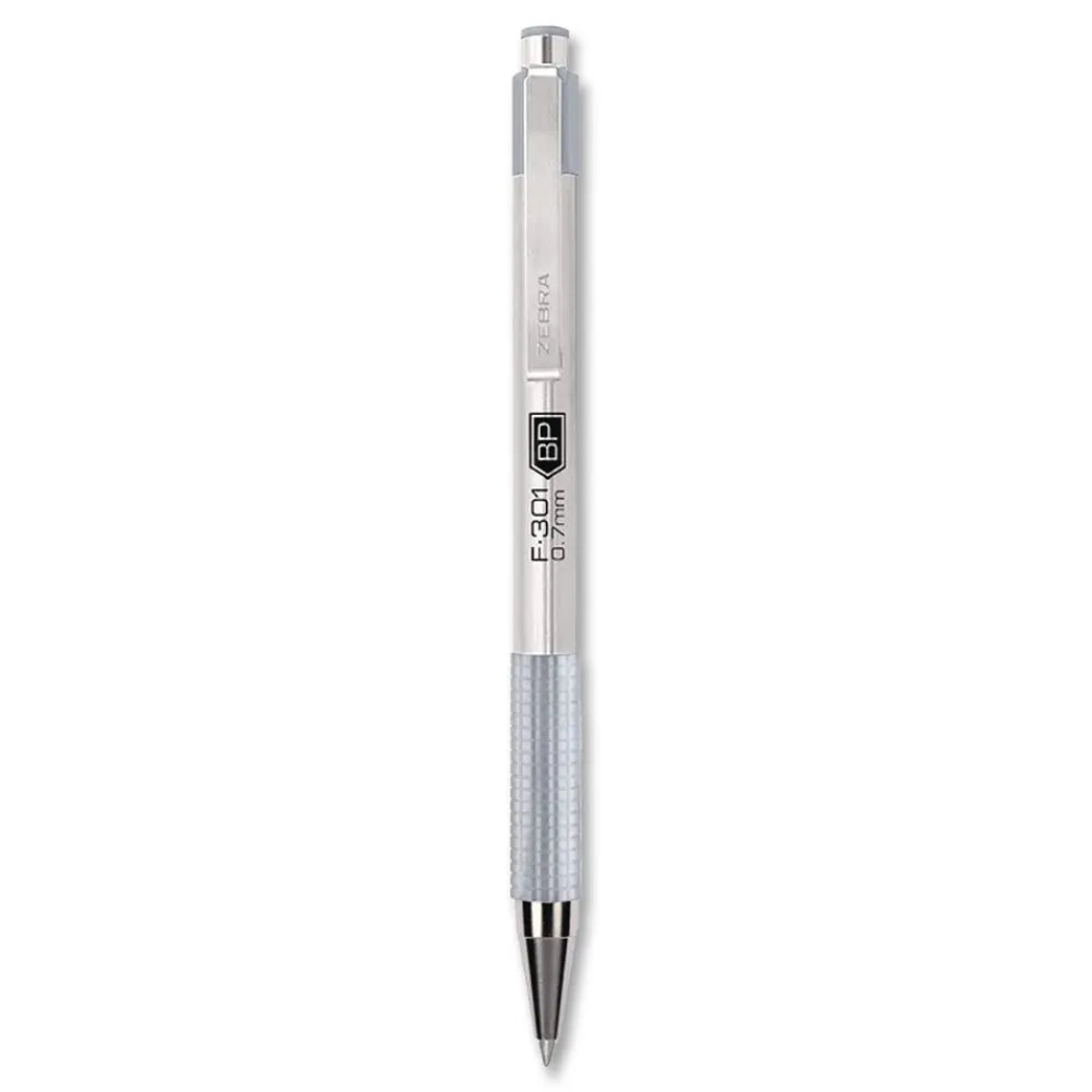 Discount F-301 Signature Series Earthy Tones Fine 0.7 mm. Retractable Ballpoint Pen - Black Ink/Pewter Barrel (4/Pack) Pens, Pencils & Markers