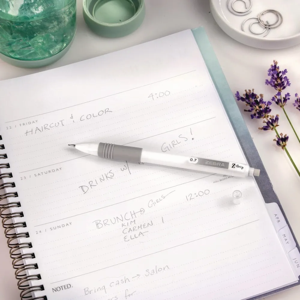 Online Z-Grip Plus 0.7 (No. 2) Mechanical Pencil - Black Lead/White Barrel (1-Dozen) Pens, Pencils & Markers