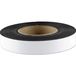 Best 1 in. x 50 ft. Dry Erase Magnetic Label Tape - White Labels & Label Makers