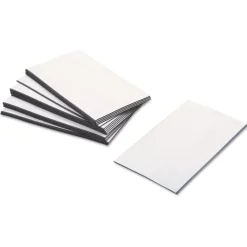 Outlet 2 in. x 3.5 in. Adhesive Coated Business Card Magnets - White (25/Pack) Paper Clips, Binder Clips, & Fasteners